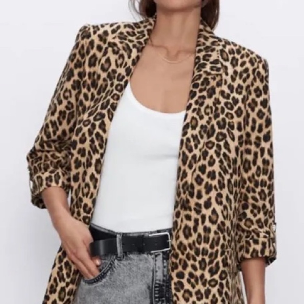 Zara animal print blazer new without tags